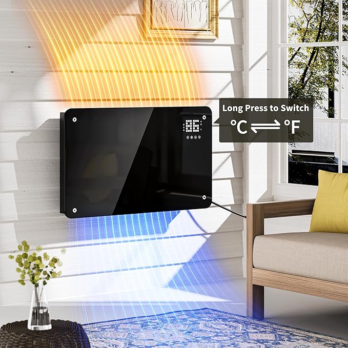 Calefactor Eléctrico Convector 1500W 120V con Control Remoto y Temporizador miniatura 7