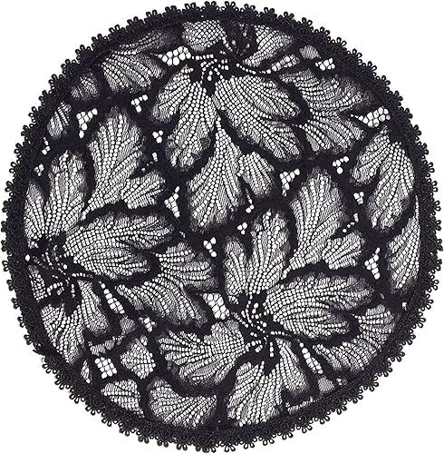 PAMOR Capilla Cap Velo Floral Encaje Mantilla Inspirado Círculo Cabeza Redonda Cubierta