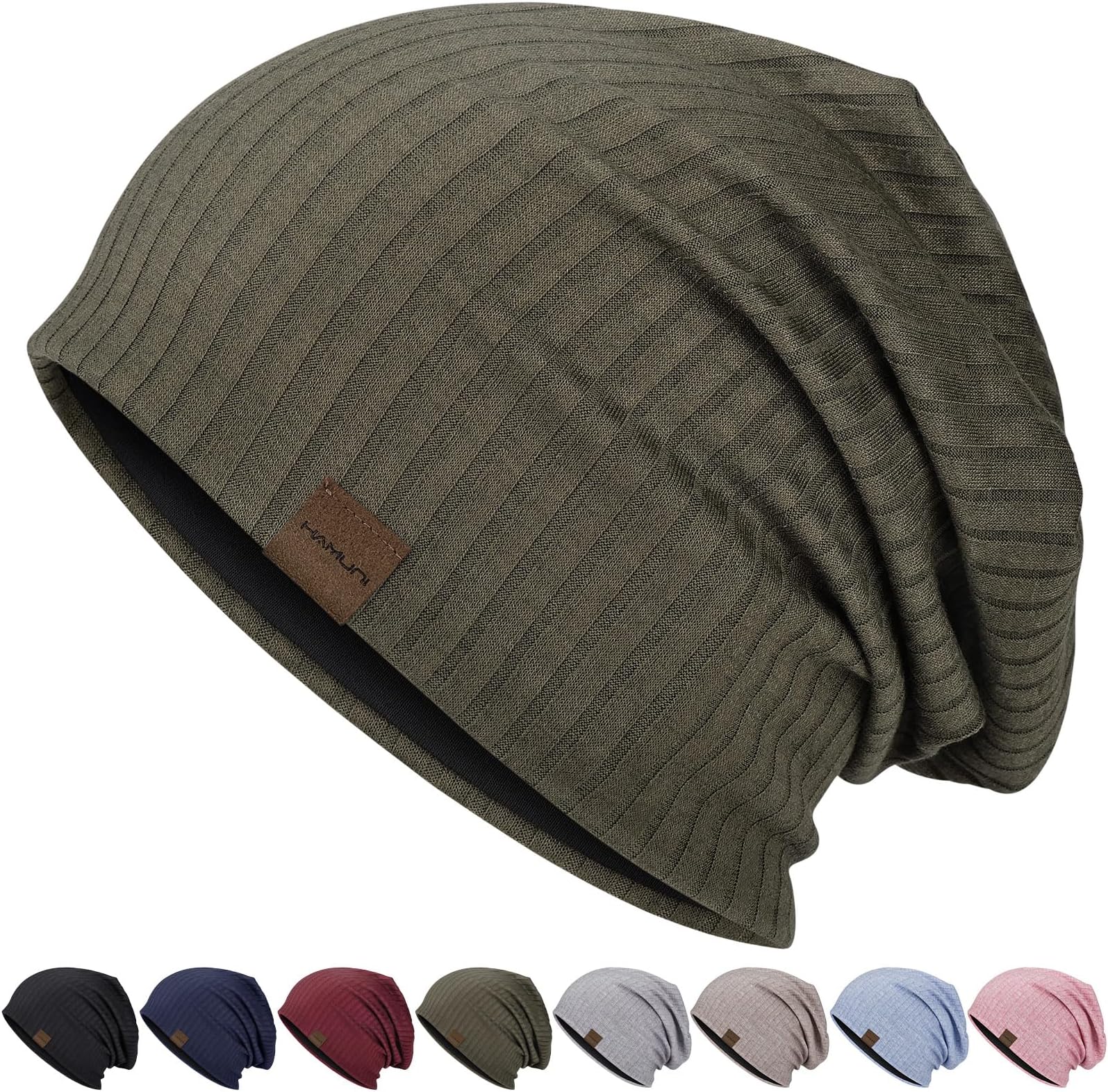 Slouchy Beanie Hip-Hop Soft Lightweight Running Beanie Hat Breathability & Elasticity Adult Dwarf Hats Chemo Cap Skull Cap for Men Women