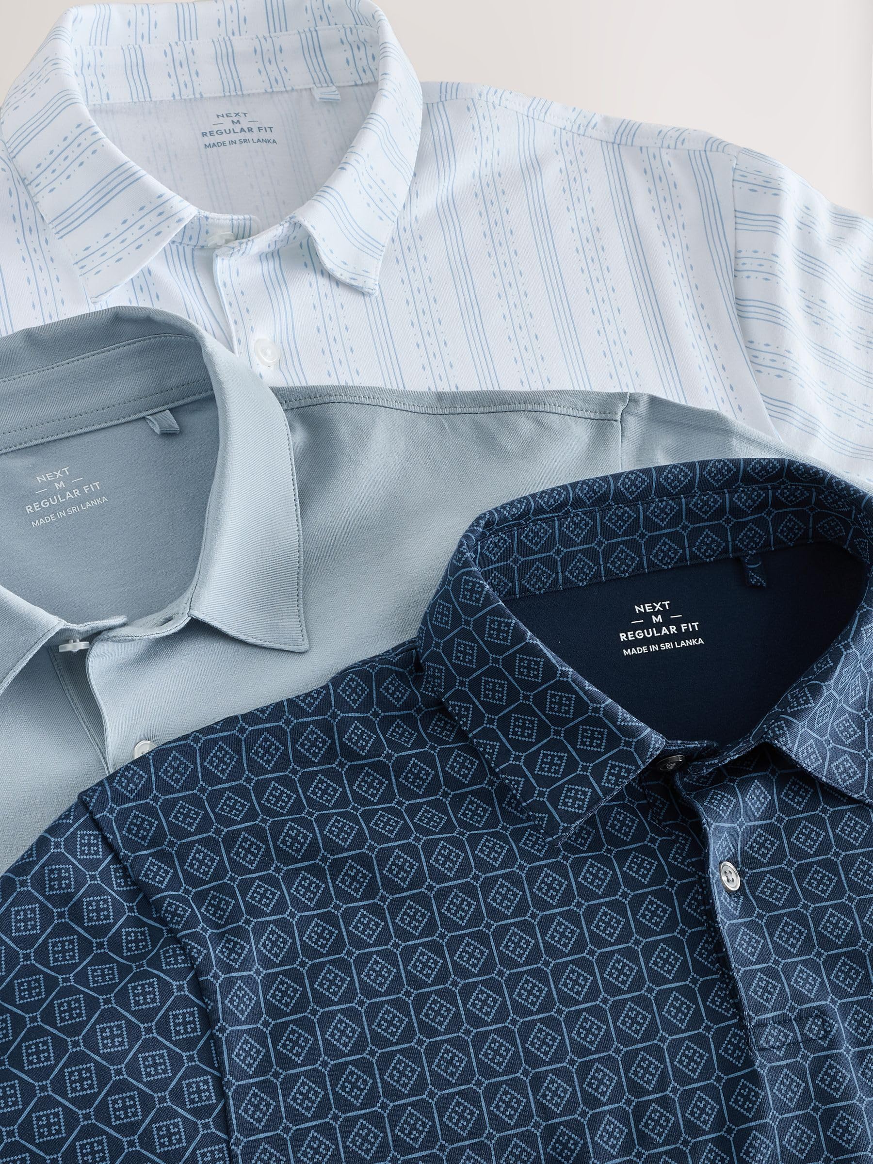 NEXT Herren Poloshirts aus Jersey im 3er-Pack