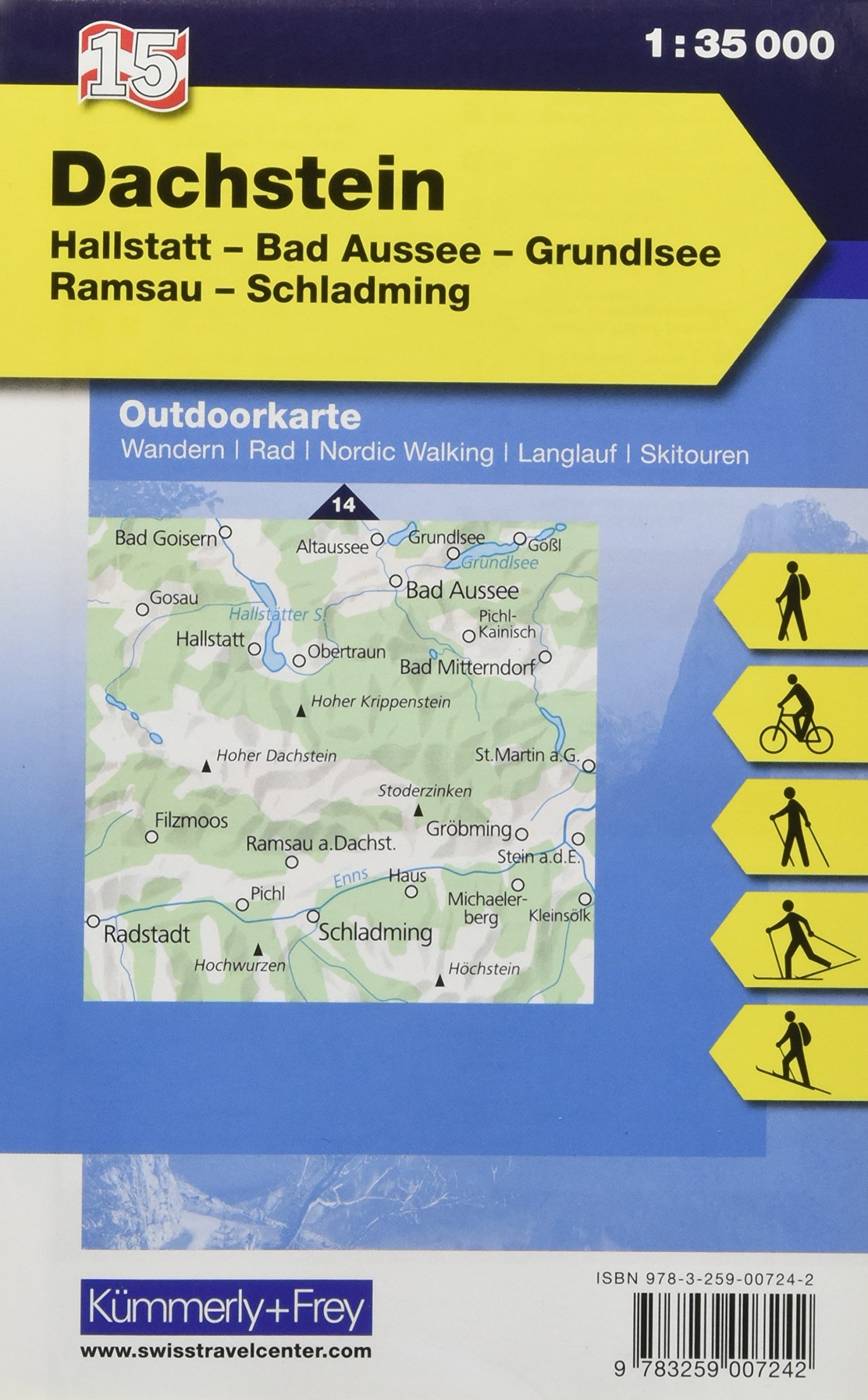 Kümmerly+Frey Outdoorkarte Österreich 15 Dachstein 1:35.000: Mit Hallstatt, Bad Ausee, Grundlsee, Ramsau und Schladming. Touren für Wanderer, Biker und mehr! Free Download