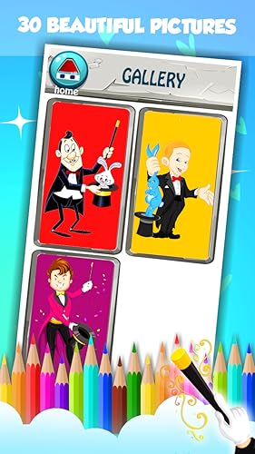 Magician Coloring Book