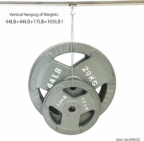 Vista 327 de Neosmuk Ganchos magnéticos resistentes, imanes fuertes con gancho para refrigerador, ganchos industriales súper resistentes de neodimio para colgar