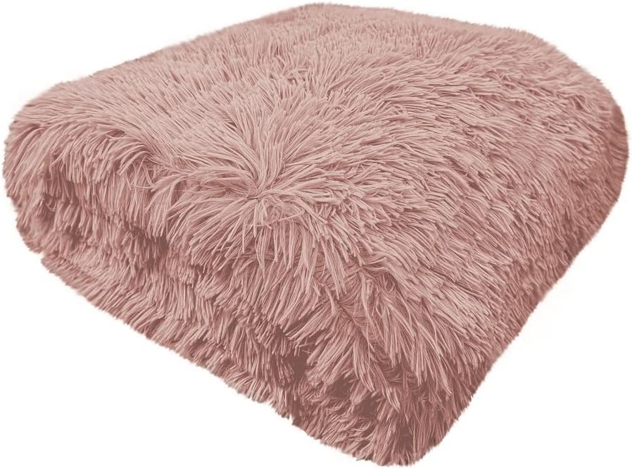 New Weighted Heavy Blankets Cluddes Long Fur Blanket for Therapy Sensory Anxiety Autism Insomnia Stress Relief Comfortable Soft Relaxing Premium Great Sleep Blanket (Blush Pink, 150x200cm – 8kg)