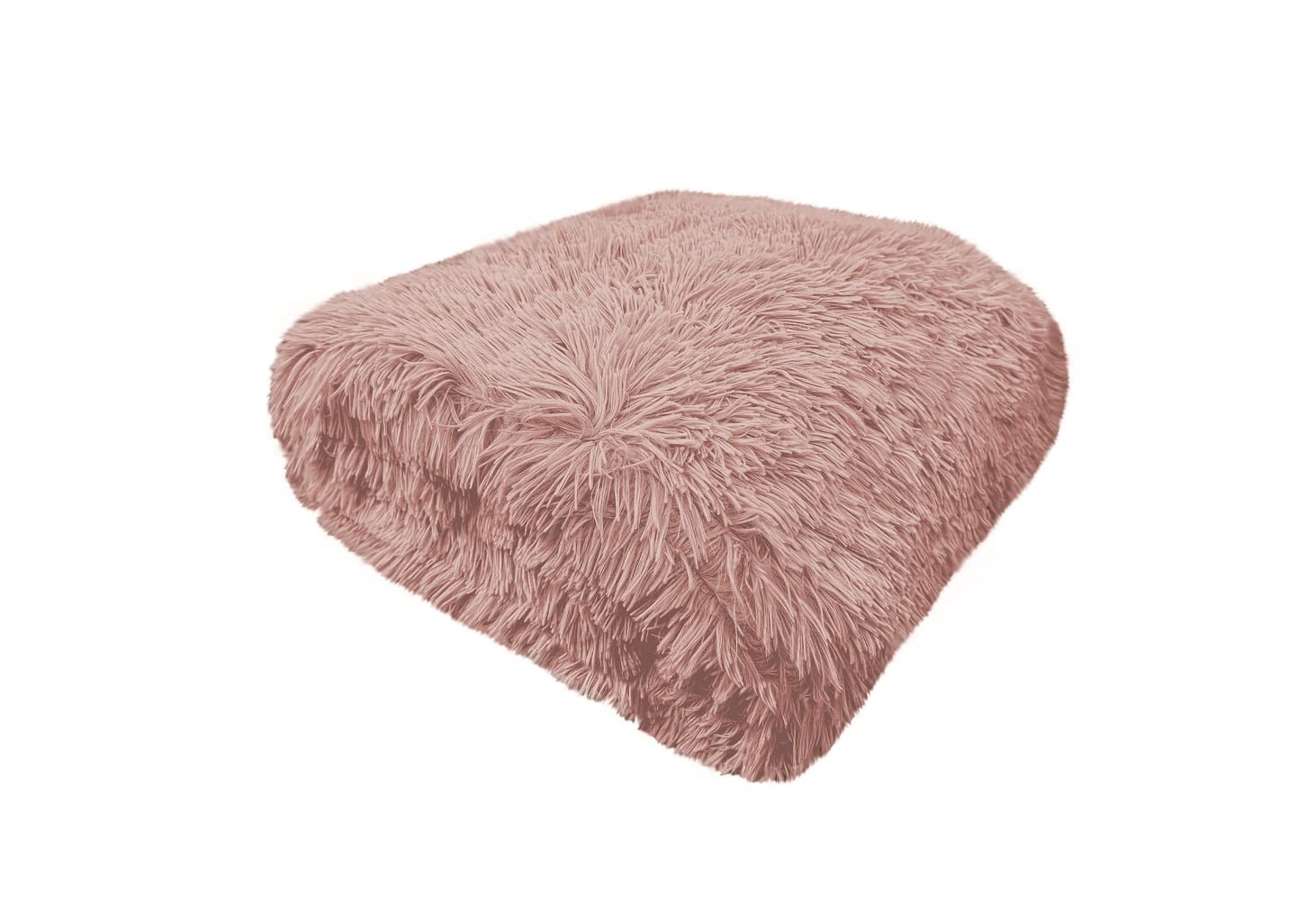 Lizzie Jacobs Pink New Weighted Heavy Blankets Cluddes Long Fur Blanket For Therapy Sensory Anxiety Autism Insomnia Stress Relief Comfortable Soft Relaxing Premium Great Sleep Blanket (Blush 150X200cm - 8Kg)