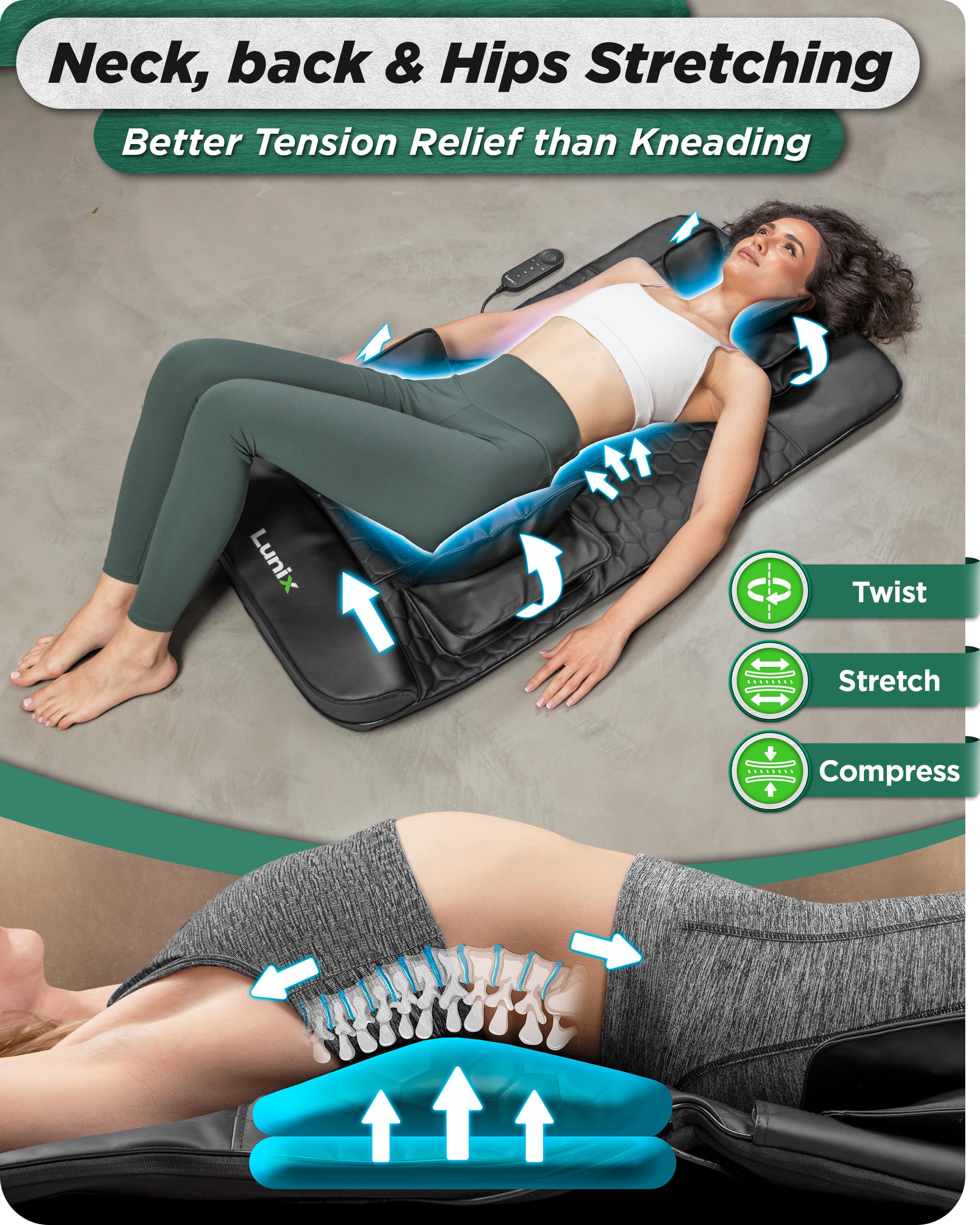 Amazon.com: Lunix LX27 Heated Stretching Mat Massager – Upper Body