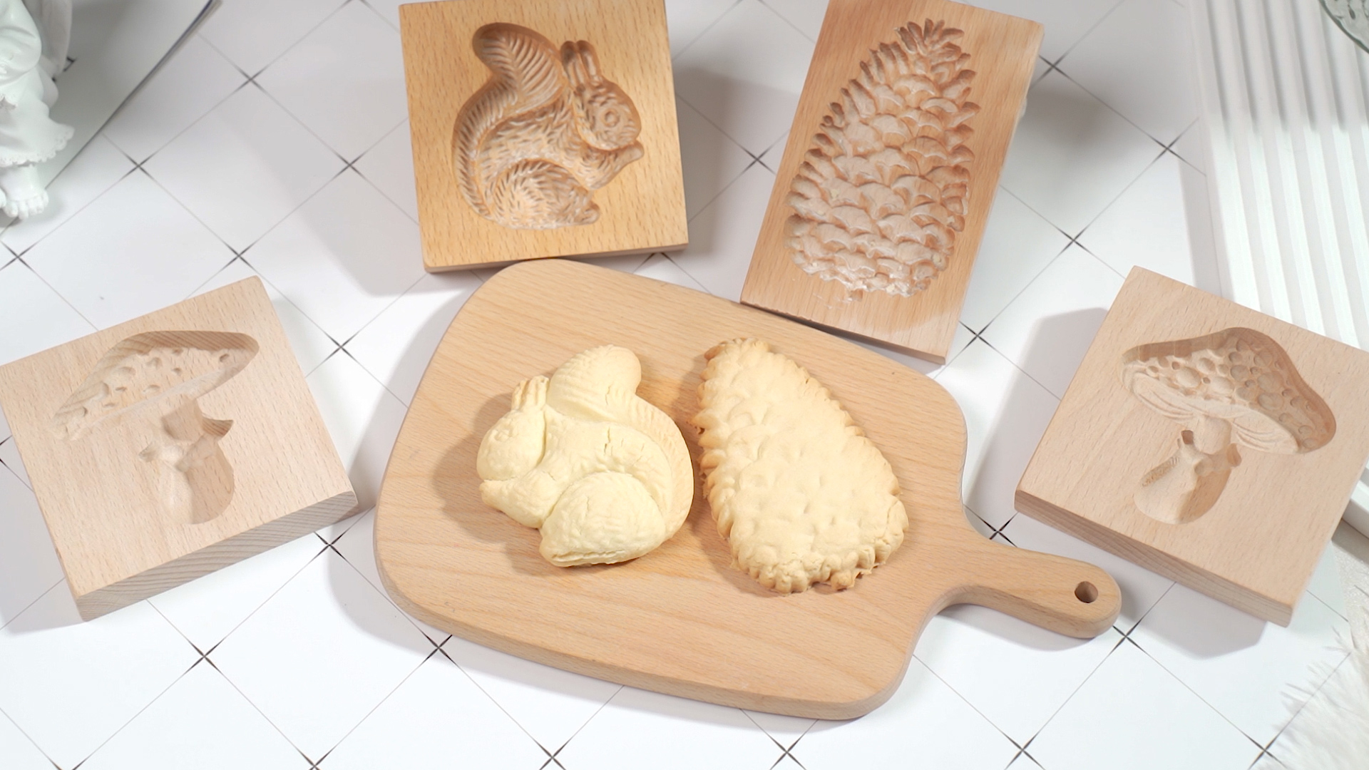 Amazon.com: Meanplan Carved Wooden Cookie Mold, Baking Embossing