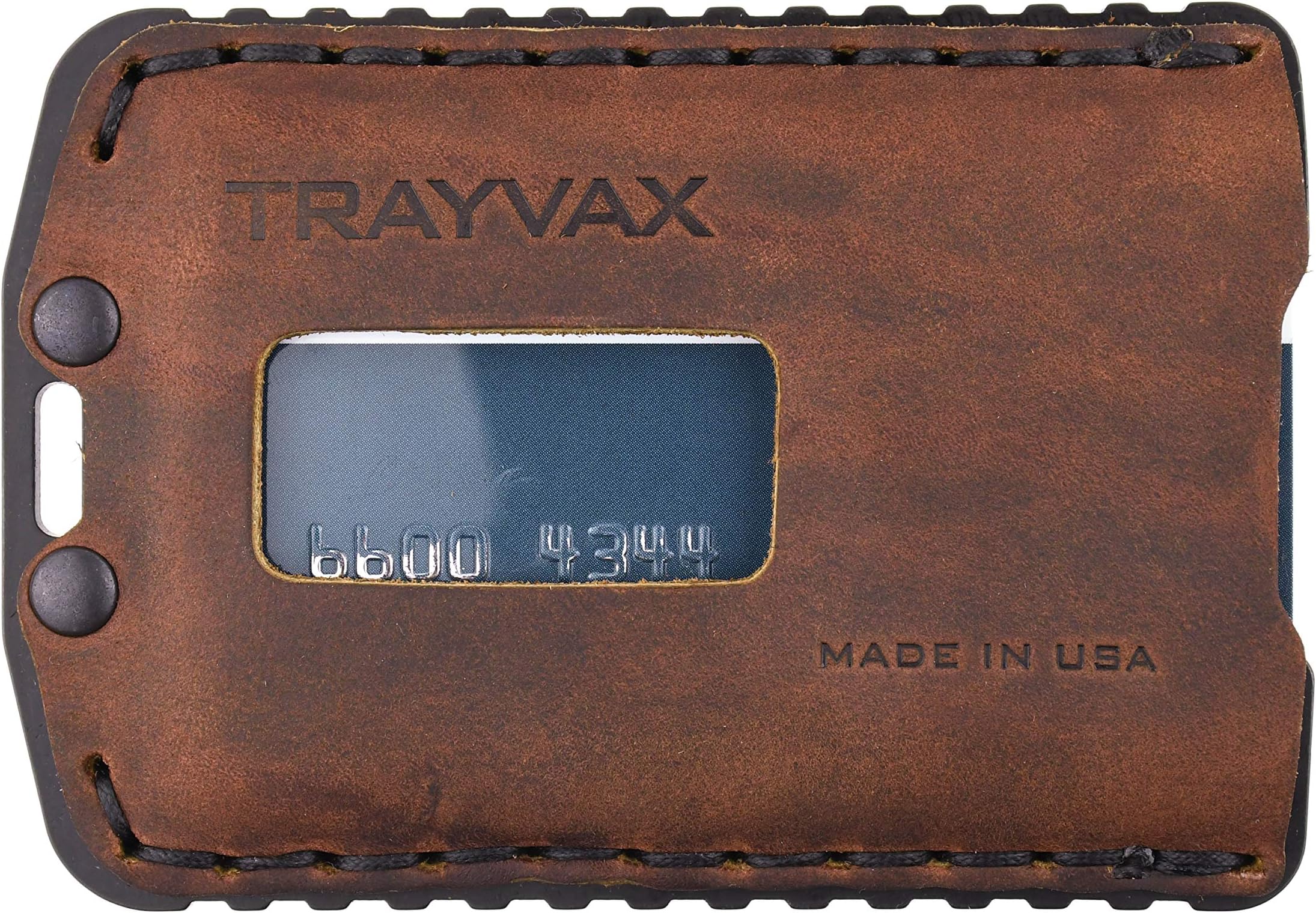 Trayvax Contour Wallet, 3.8inch Length, Mississippi Mud, Brass, For Everyday Use