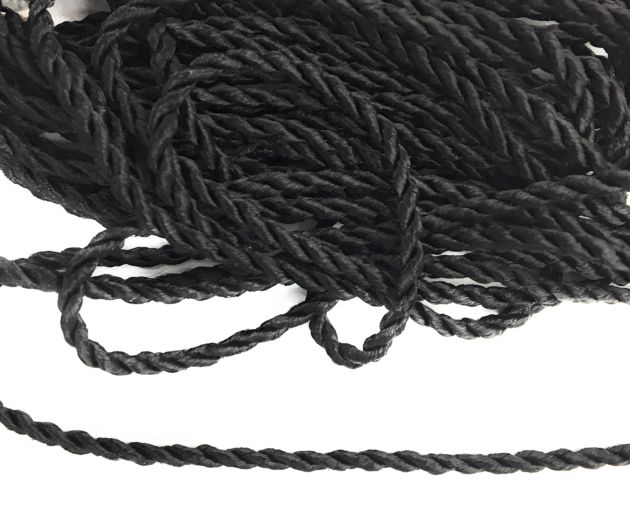 Twisted Black Cord Trims 3/16