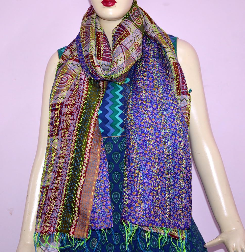 Amazon.com: Marusthali Silk stole for women Indian Sari