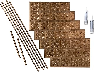 FASÃ„DE Traditional Style/Pattern 10 Decorative Vinyl Backsplash 15 sq ft Kit in Antique Bronze