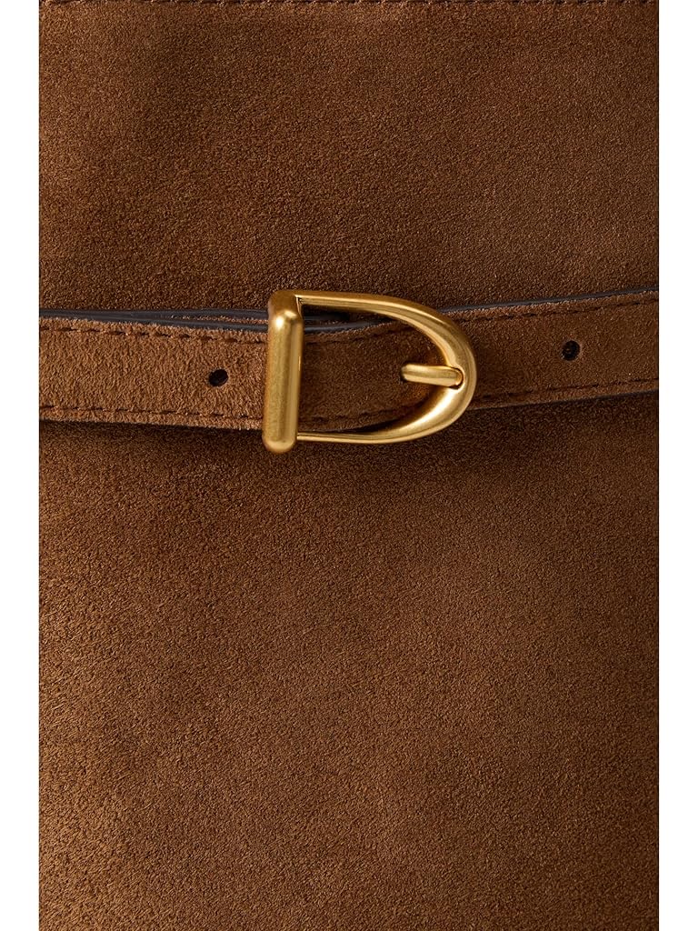 Brown Madewell Suede Belted Essentials Bucket Tote