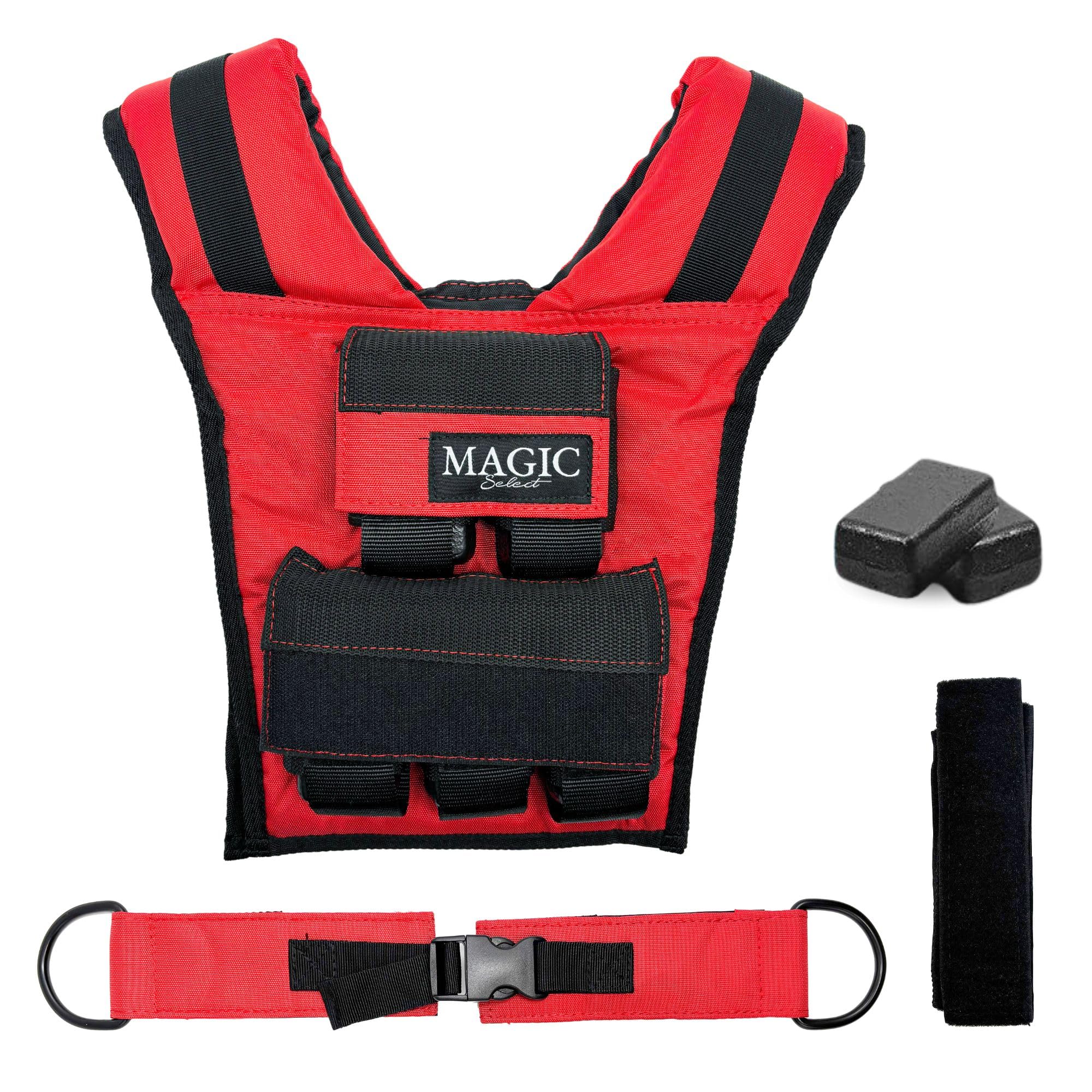Giubbotto Zavorrato. Gilet Pesi da Allenamento. Gilet con Peso Regolabile 20 kg con Pesi Inclusi. Regolabile e Compatto per Uomo o Donna. Allenamento della Forza, Palestra in Casa, Crossfit, Corsa.