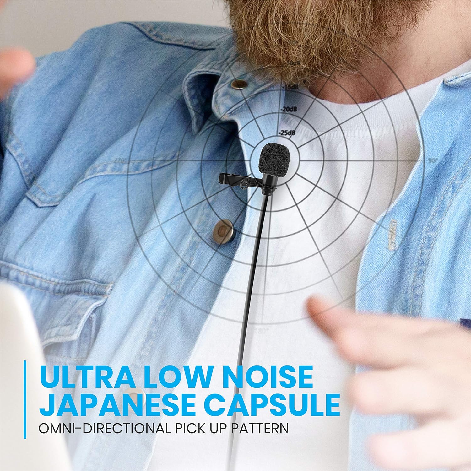 Flаѕh Sаlе Pyle Lavalier Microphone-w/USB C Adapter, Cable Wrap-Plug and Play Omnidirectional Copper Compact Clip On Lapel Mic for Laptop PC Mac Smartphone Podcast Online Class, Standard, 1 (PDMIUSBLP14)