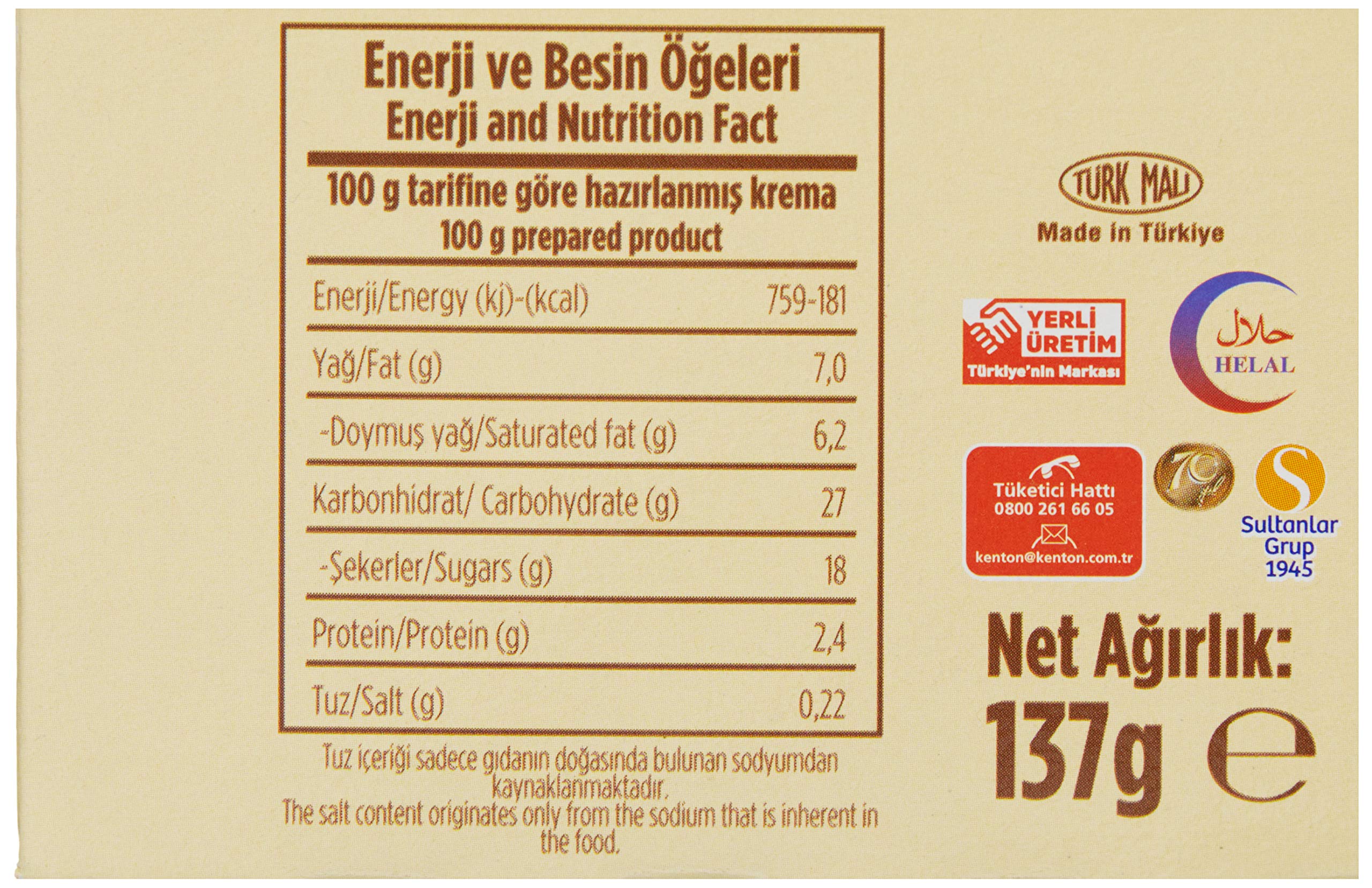 Kenton Pasta Kreması Sade 137 G