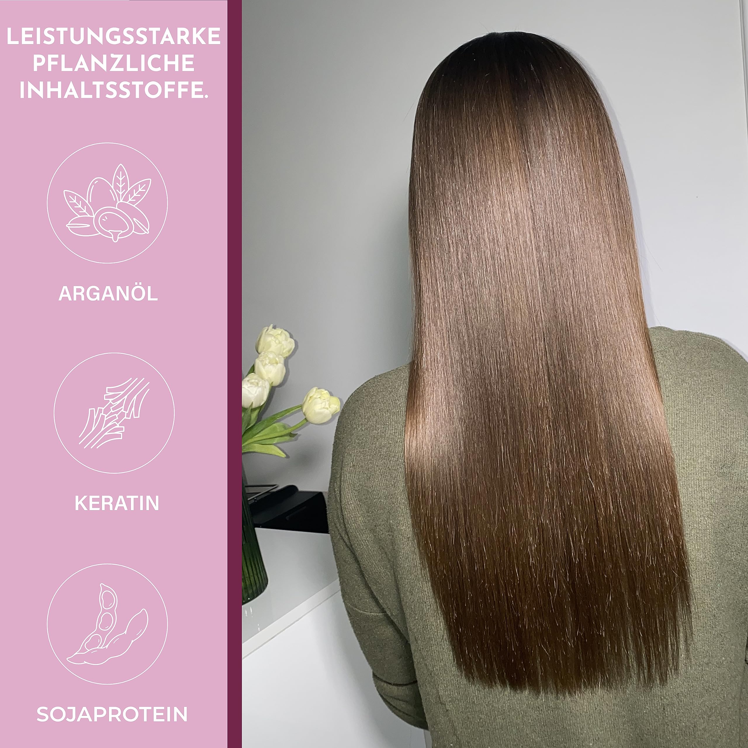 Lissara - Duo Conditioner und Shampoo ohne silikon sulfate und parabene | Shampoo Keratin-Verlängerung nach brasilianischer Blending - Made in France - 2 x 500 ml