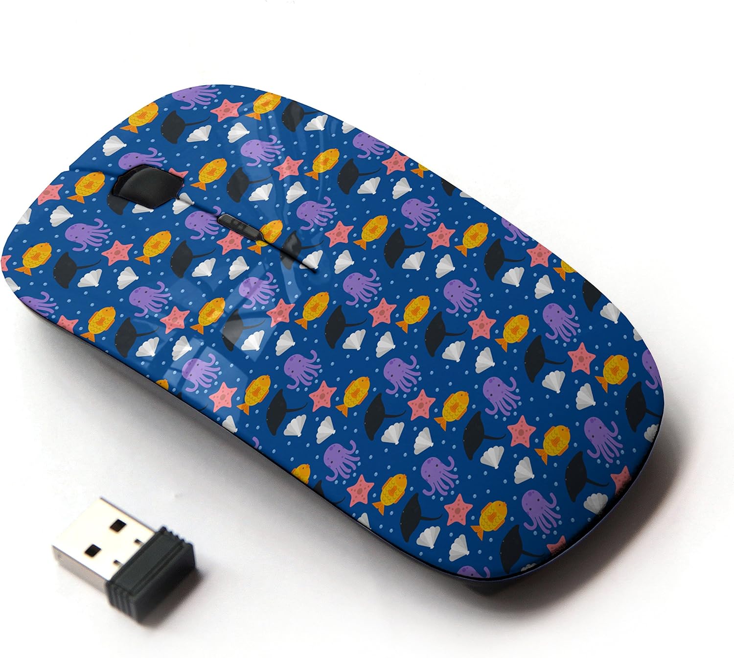 KOOLmouse [ Optical 2.4G Wireless Computer Mouse ] [ Nautical with Octopuses Shells