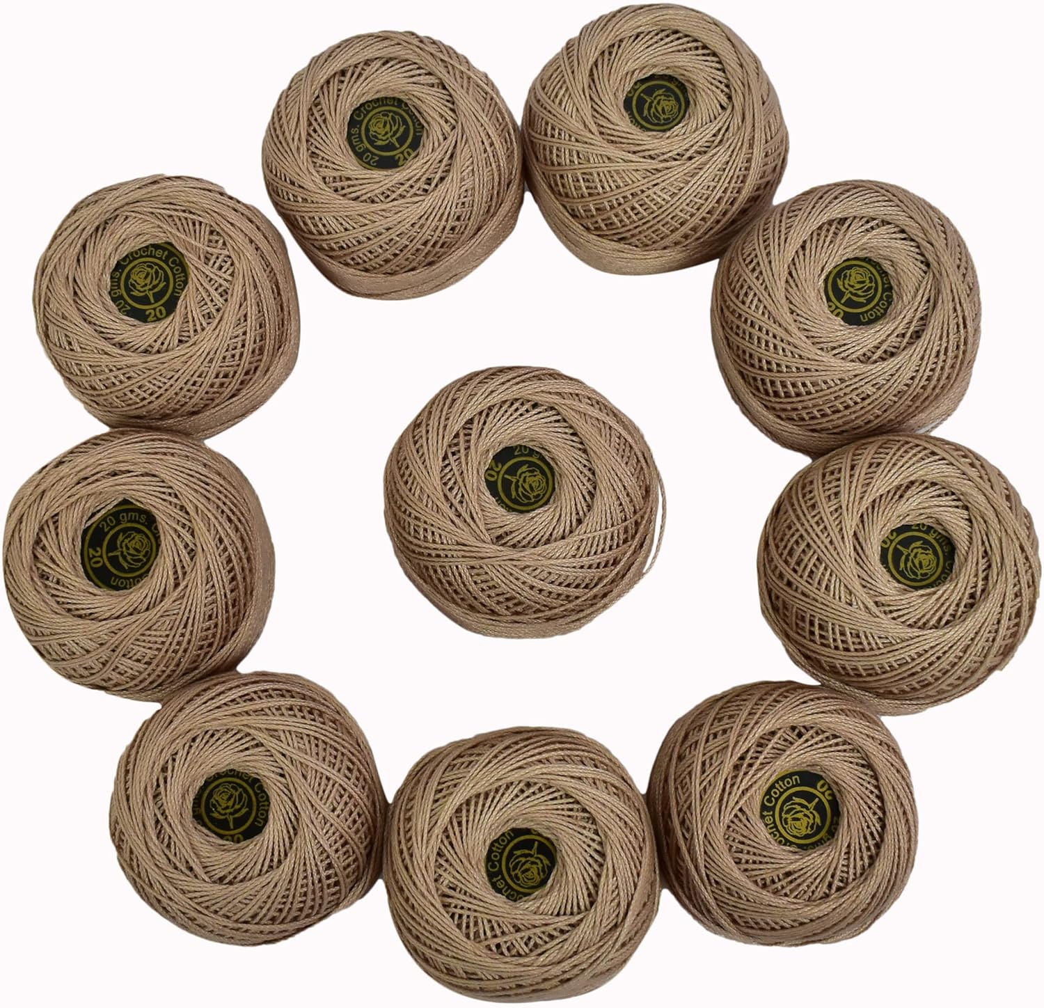 Red Rose Crochet Threads Mercerized Knitting Yarn Embroidery Roll Ball Weaving