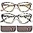 EYEURL Cat Eye Reading Glasses for Women -2 Pack of Blue Light Blocking Readers Spring Hinge Computer Eyeglass with Tortoise/Champagne Pattern Design Readers for women +2.00
