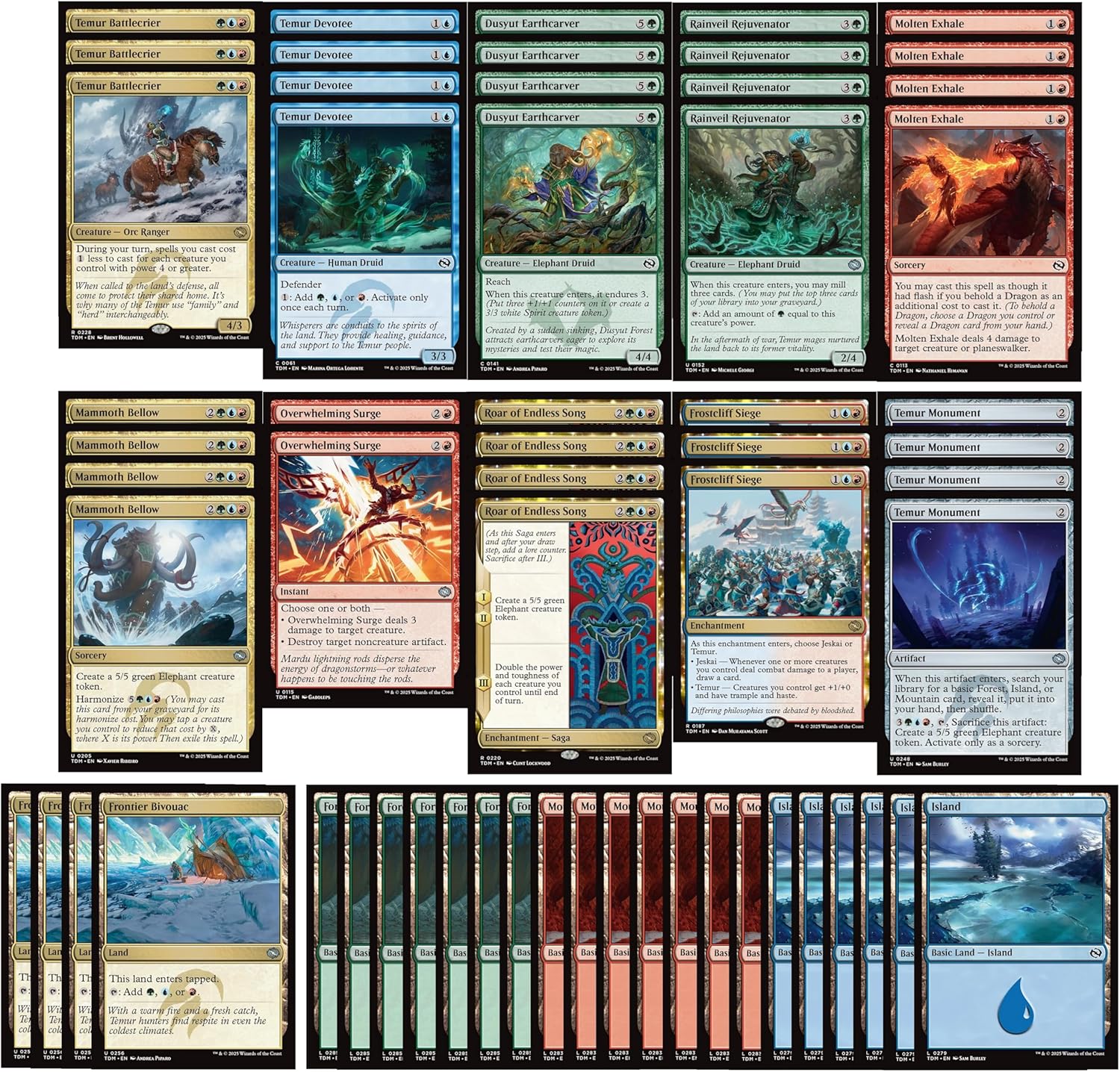 Elite Temur Elephant Deck - Red Green Blue - Very Powerful - Modern Legal - Custom Built - 60 Card MTG