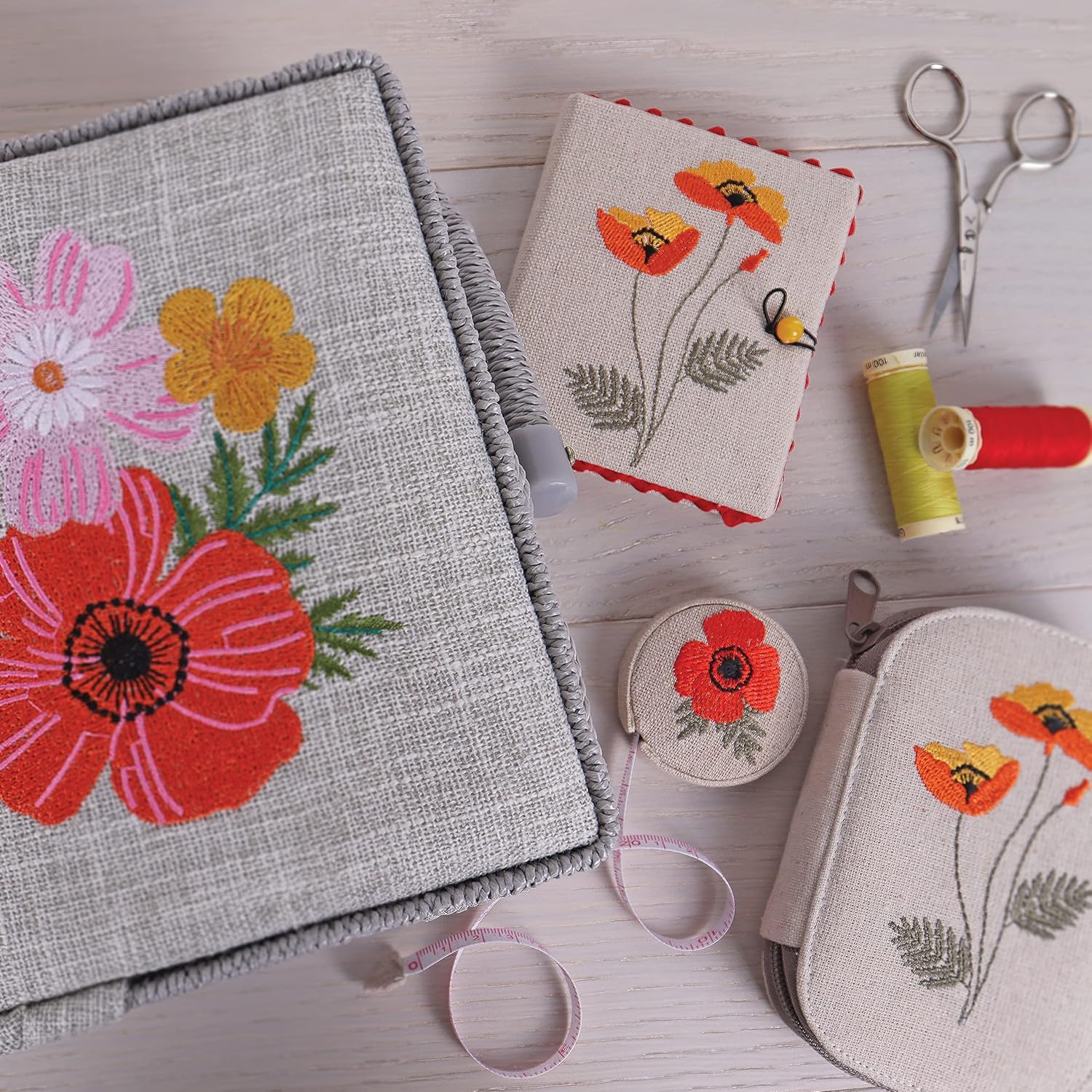 Hobby Gift Needle Case, Embroidered, Wildflowers