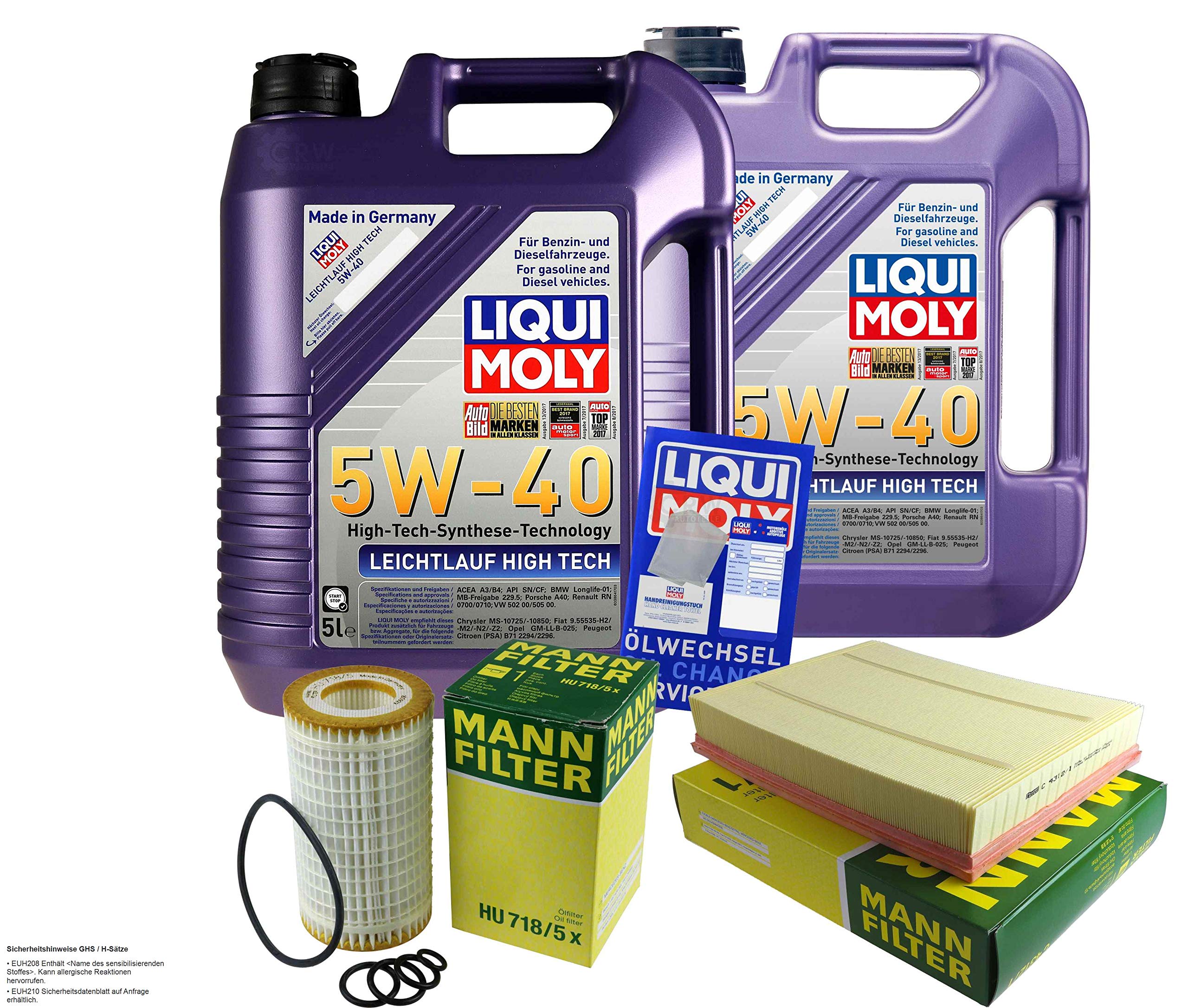 Kit d'inspection 10 l LM LL High Tech 5W-40 + filtre à air MANN