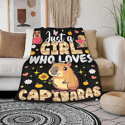 Miniatura 4 de Just A Girl Who Loves Sloths Manta ligera de franela con diseño de cerdo rosa de animales bonitos, acogedora manta de microfibra de felpa para todas