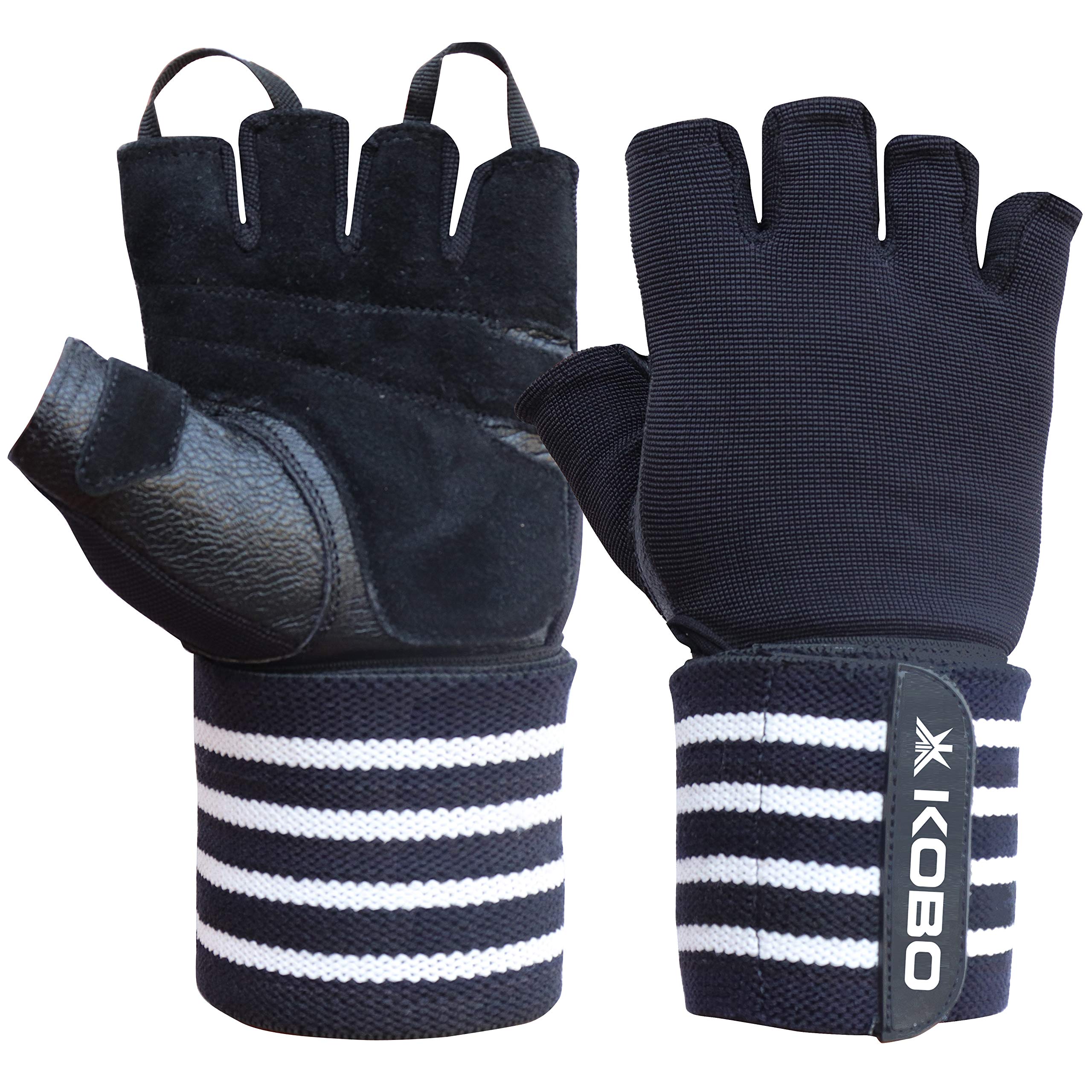 Kobo WTG-49-XL Weight Lifting Gym Gloves Leather Hand Protector for Fitness Trainingxl (Multi Colour) with Wrist Support (B07XB6DLD5) Amazon Price History, Amazon Price Tracker