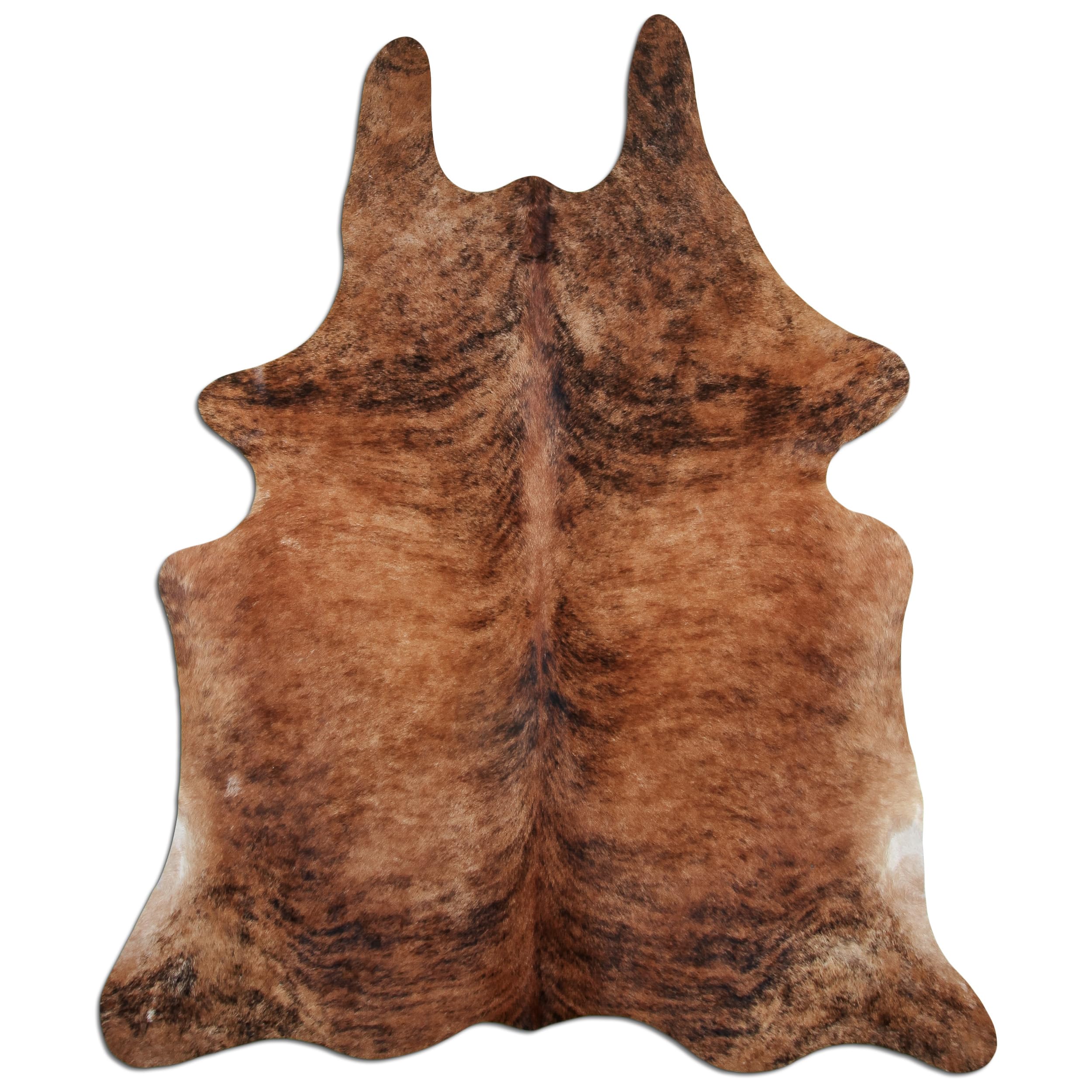Tapis en peau de vache de qualité supérieure - Beige Brindle - Produit naturel unique en provenance d'Amérique du Sud - Peau de b uf - Fourrure véritable