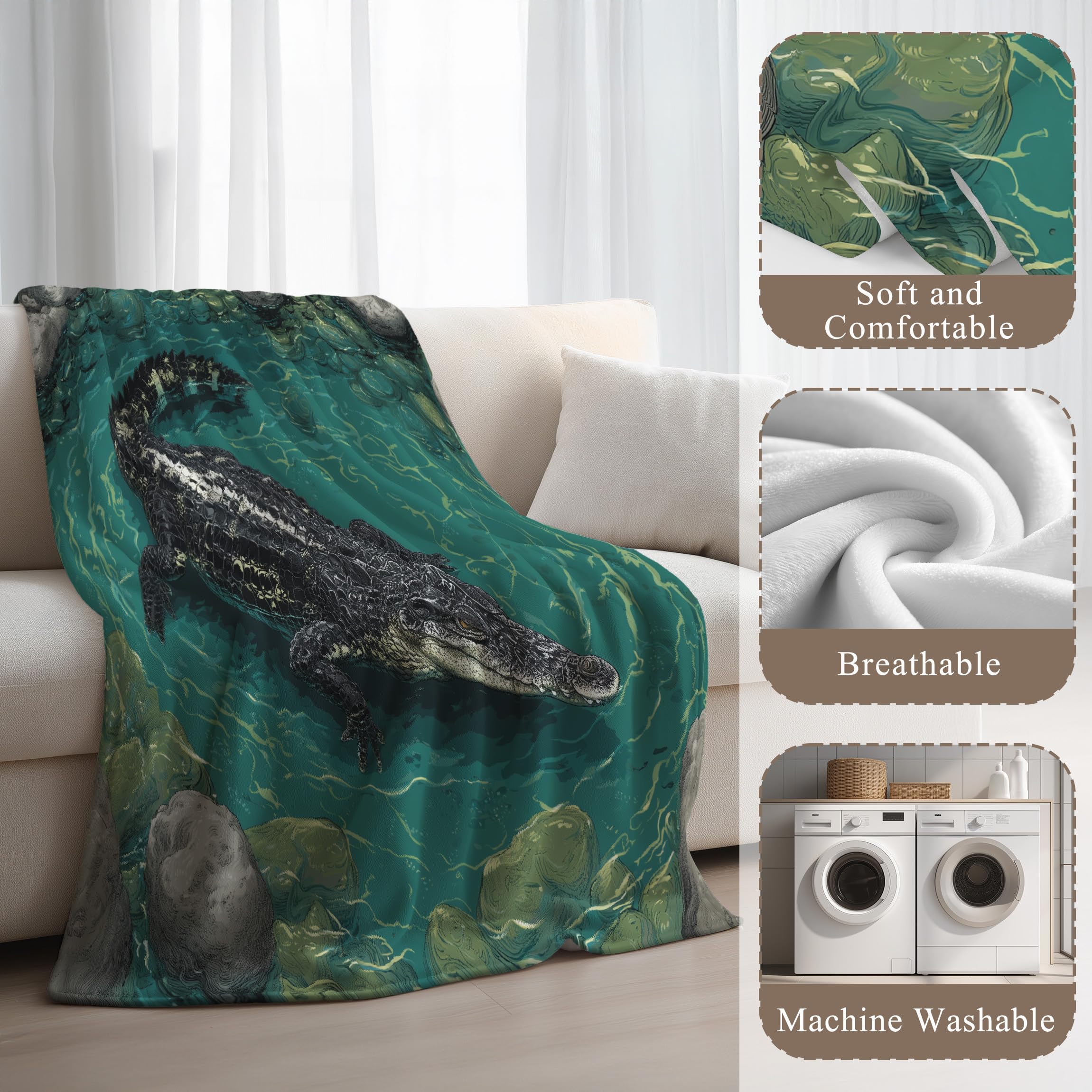 Morski paw koc flanelowy z polaru, nadruk zimowy ciepły miękki puszysty koc z mikrofibry, tradycyjne zwierzęta naturalna woda w kratę do sypialni salon sofa 220 x 270 cm