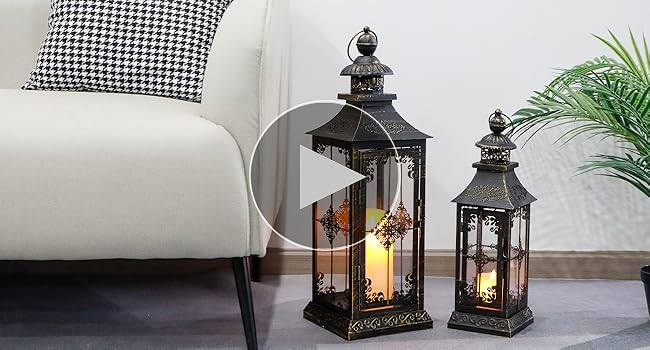 Amazon.com: TRIROCKS Set of 2 Decorative Lanterns 21.5