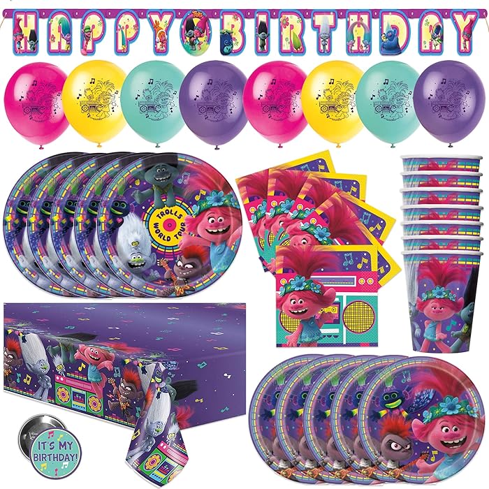 Buy Trolls Birthday Party Supplies & Decorations Featuring Poppy, Queen