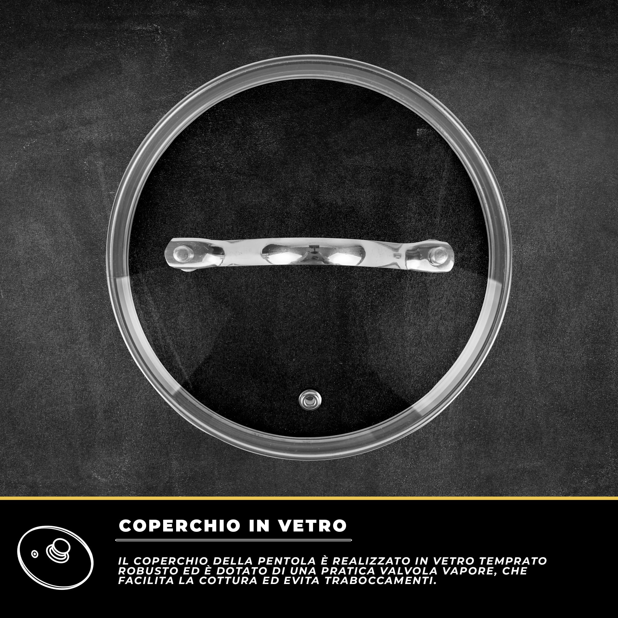 KARL HAUSMANN Set di Pentole Induzione - 4 Pezzi - Batteria di Pentole Acciaio Inox - Scala Interna - Pentola per Induzione, Gas, Elettrica e in Vetroceramica - Riscaldamento e Cottura Uniforme