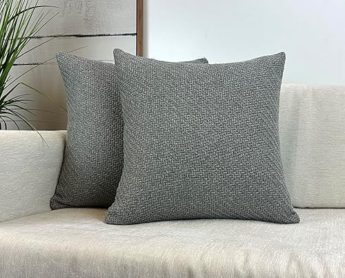 Miniatura 7 de Aiking - Juego de 2 fundas de almohada suaves y decorativas de doble cable, 14 x 26 pulgadas, color marfil