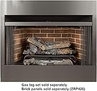 Vista 3 de Pleasant Hearth 42 pulgadas Radiant Zero Clearance Universal Vent Free Firebox, negro - PHZC42F