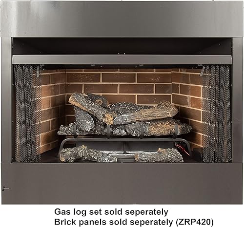 Miniatura 3 de Pleasant Hearth 42 pulgadas Radiant Zero Clearance Universal Vent Free Firebox, negro - PHZC42F