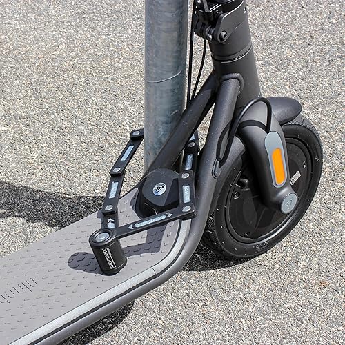 Miniatura 7 de Kryptonite Keeper Mini candado plegable para bicicleta, compacto, ligero, de alta seguridad, antirrobo, plegable, con 2 llaves y soporte para