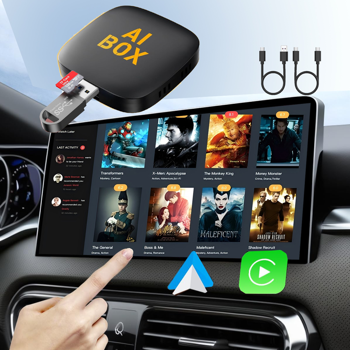 【YouTube視聴可】Carplay aibox for 　【年末年始】 Watch Aibox carplay Support play YouTube and Netflix videos on