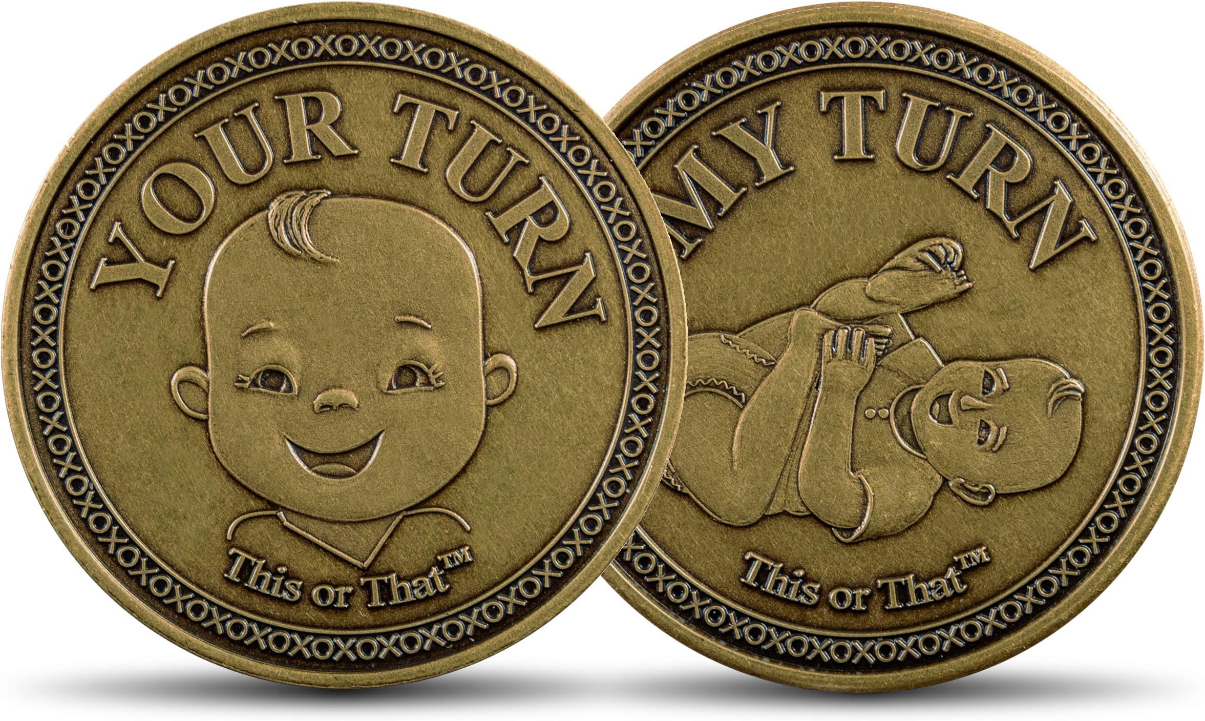 This or That Original Diaper Changing Decision Making Coin | Flip The Coin to See Who Changes Diaper – Unique for Expecting Parents or Fun Way to Celebrate Parenthood