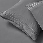 Clara Clark RV Short Queen Sheets - Hotel Luxury 6 Piece Bed Sheets for Short Queen Size Bed - Soft Bedding Sheets & Pillowcases, Fits Low Mattress up to 10 inch deep. Short Queen, Medium Grey