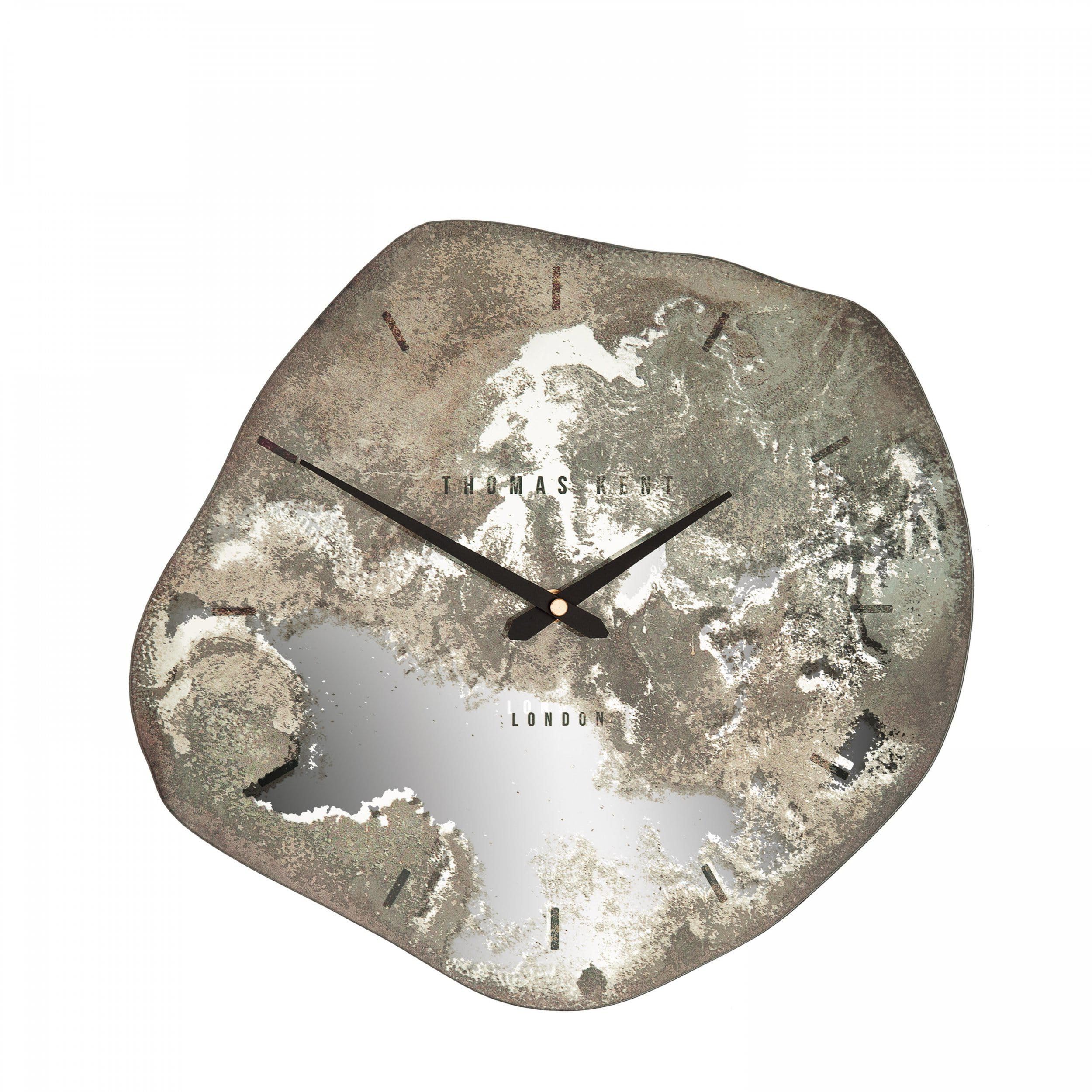 Thomas Kent London Thomas Kent Strata Stone Wall Clock 35 cm with Mirrored Metallic Design, AMC14001