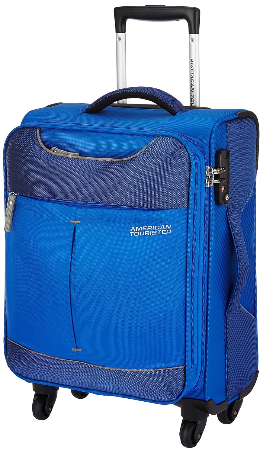 American Tourister Sky Polyester 55Cms Blue Soft Sided Suitcase (25R (1) 31 001) Amazon.in