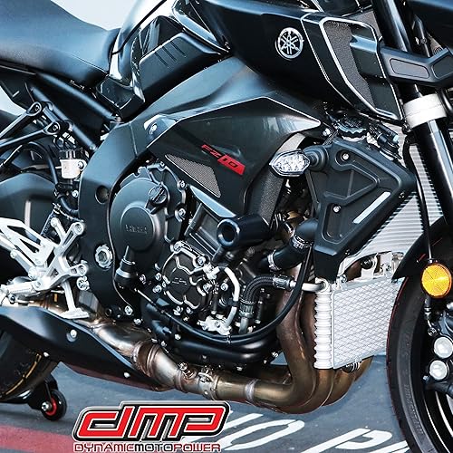 Miniatura 8 de DMP Yamaha FZ10 FZ 10 2017 2018 2019 2020 2021 2022 2023 MT-10 MT 10 SP Negro Deslizadores de marco sin corte para modelos ABS y no ABS - 750-6819 -
