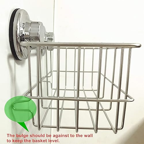 Miniatura 7 de iPEGTOP Estante de pared de baño con ventosa para ducha profunda soporte de gel de ducha grande para almacenamiento de baño acero inoxidable a