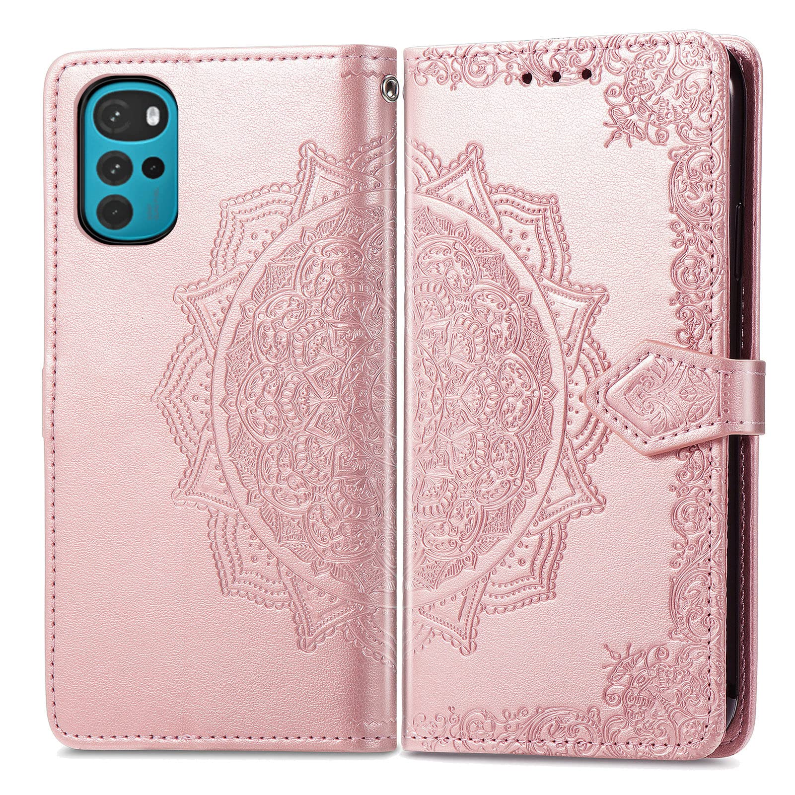 Adolasx Cover Compatibile per Motorola Moto G22/E32/E32S Pelle Silicone Portafoglio Magnetica con Disegni Motivo Animale Flip Custodia Antiurto Resistente Libro Case Donna Uomo - Verde