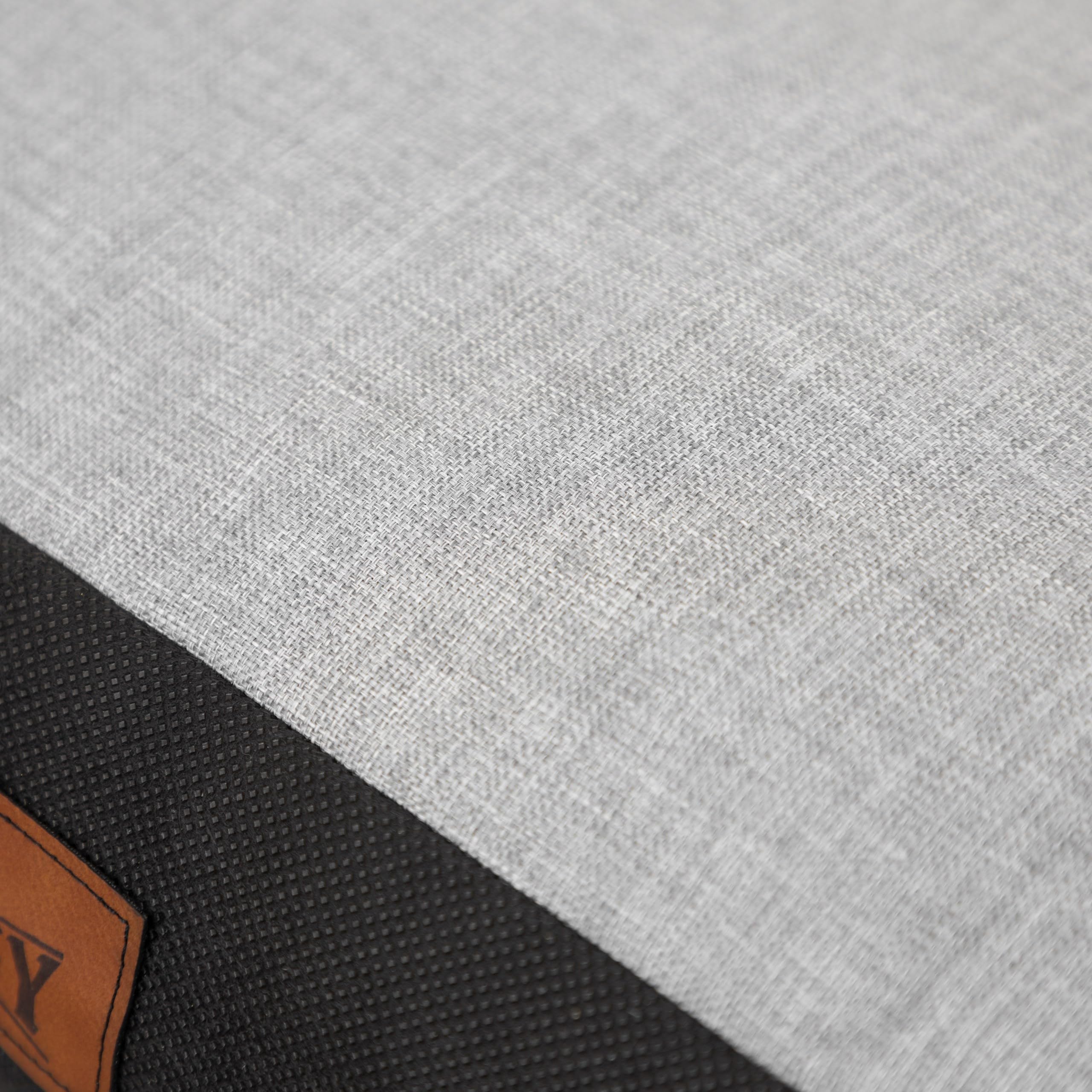 DOGGY Cojín para perros mullido, lavable, mullido, cama para mascotas, colchón para perros grandes, XL, 110 x 90 cm, cama para perros, cojín para perros, cama para mascotas, lino sintético gris ceniza