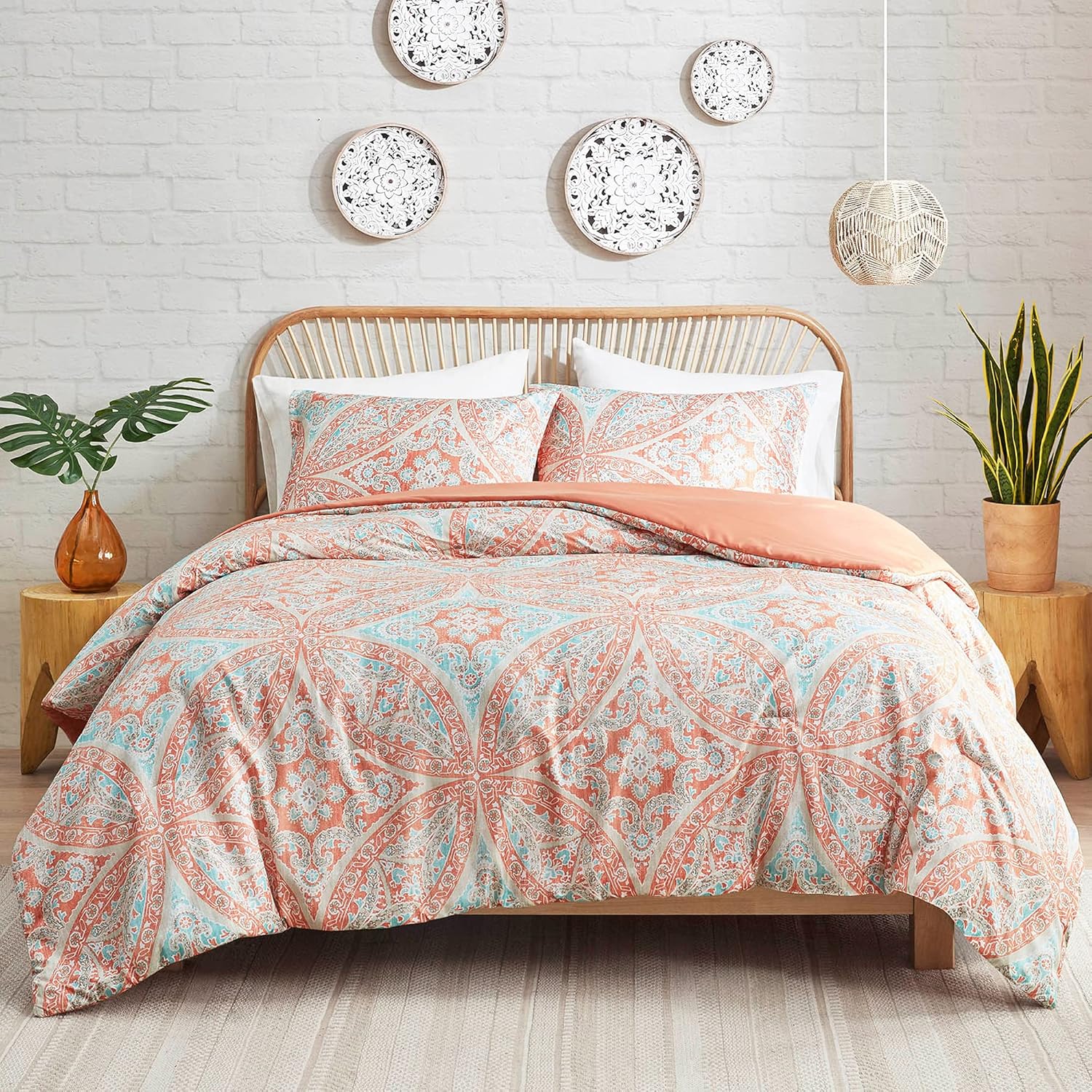 Hyde Lane King Coral Bedding Sets Classic Damask Medallion Bedding