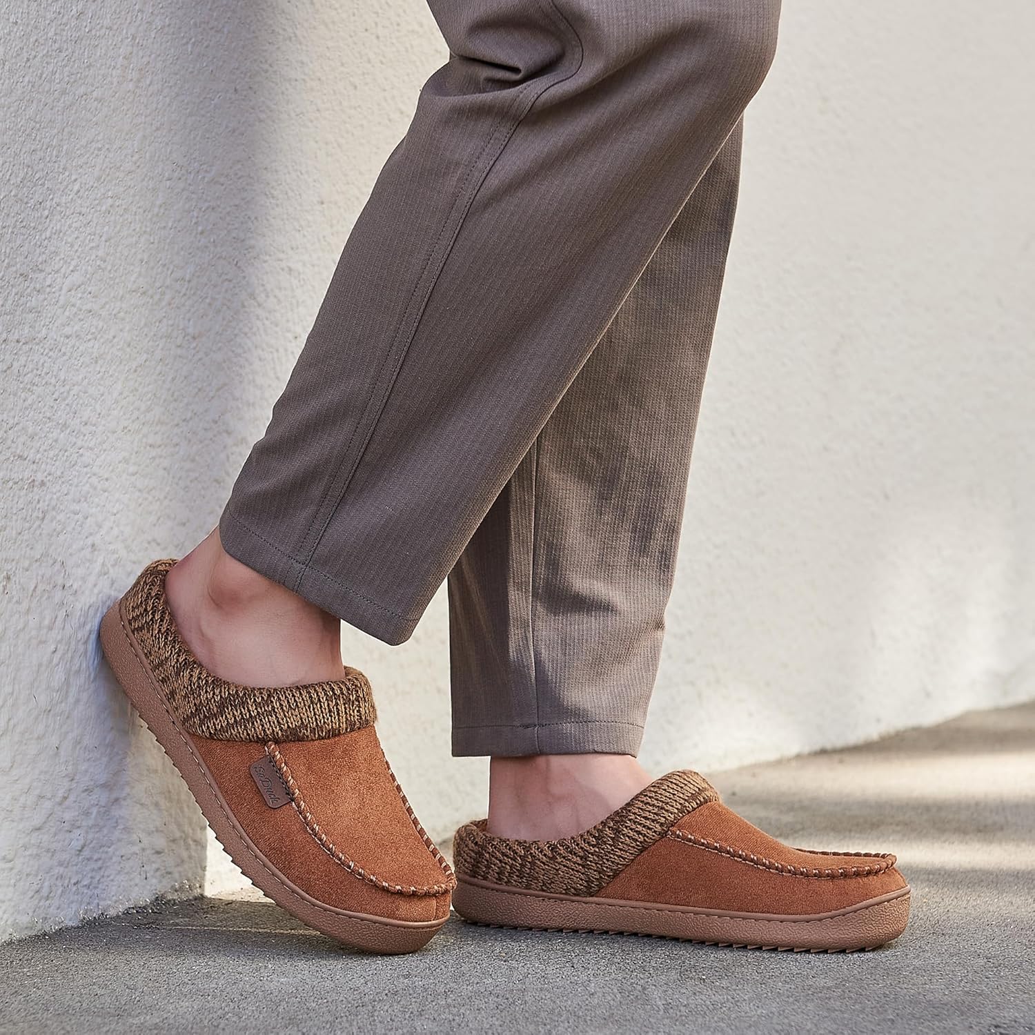 Men's Moccasin Slippers Clogs - House Slippers for Men with Arch Support and Memory Foam Insole, Indoor Outdoor Comfortable House Shoes - Image 7