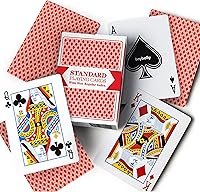 Vista 3 de Brybelly Red Deck, Wide Size, Regular Index, Plastic Coated, Standard Playing Cards