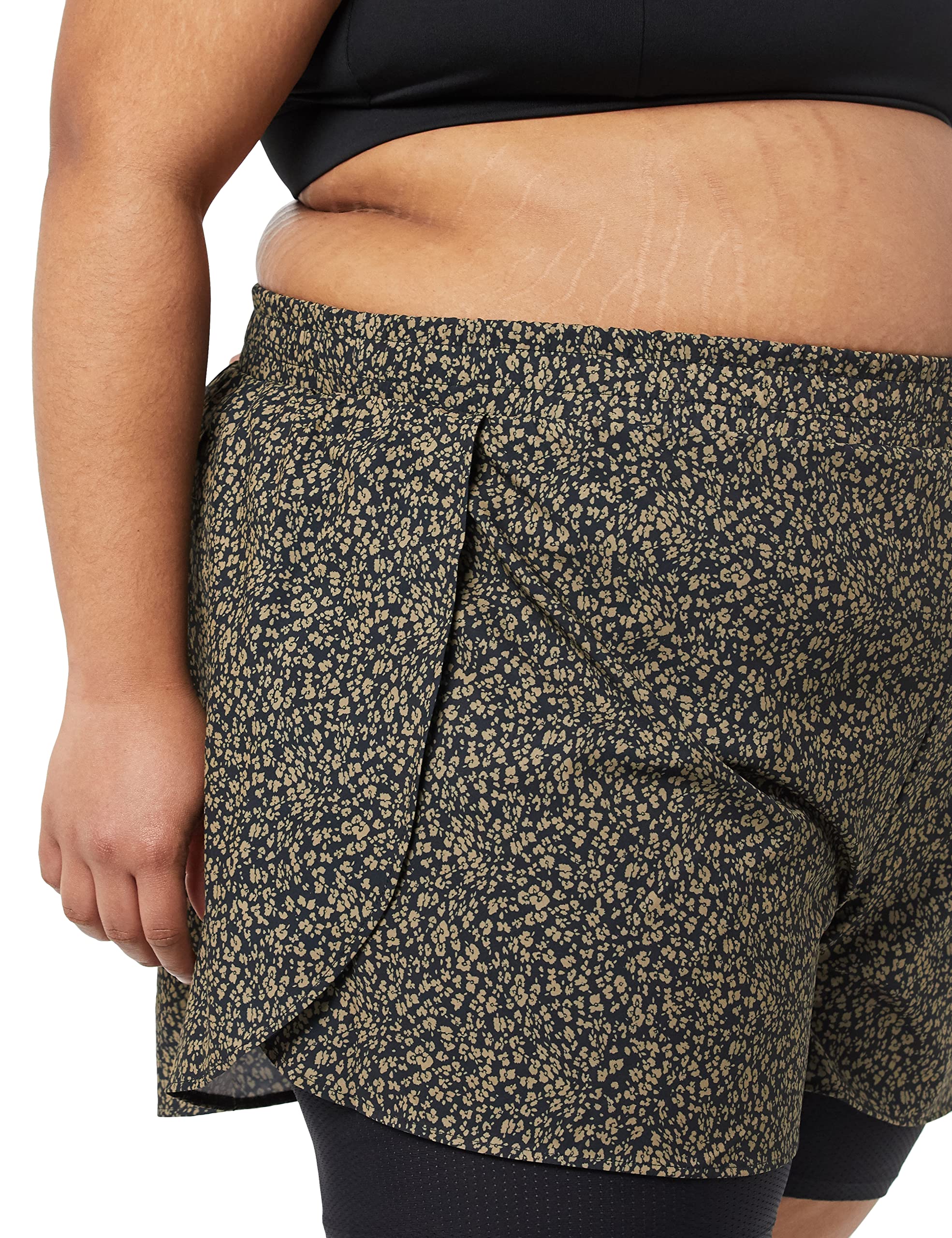 Amazon Essentials Pantaloncini da Corsa in Tessuto Elasticizzato a Doppio Strato Donna